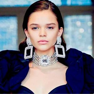 “No Squares” Big Bling Bling Square Earrings